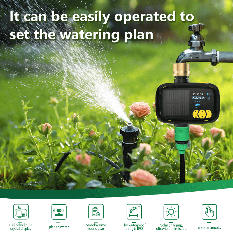 Solar timed water valve