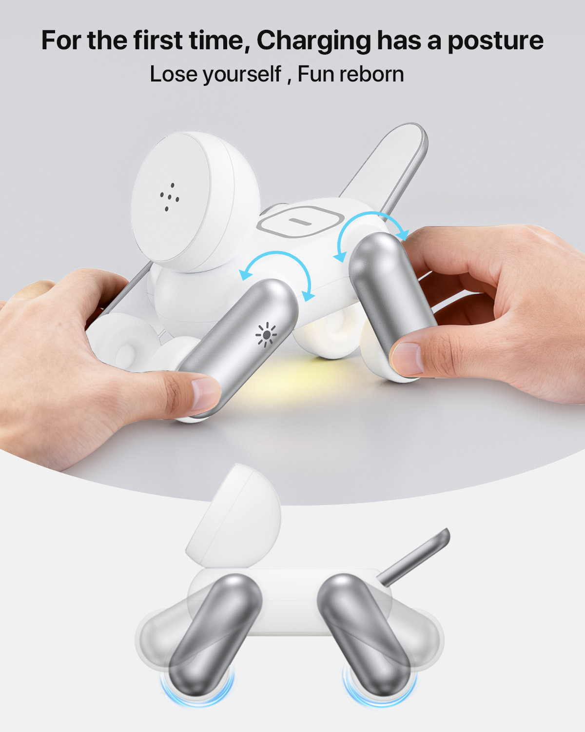 Purppy-shaped 3ln 1 Wireless Charger